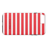 Personalisierte Weihnachtsstreifen Case-Mate iPhone Hülle (Rückseite (Horizontal))
