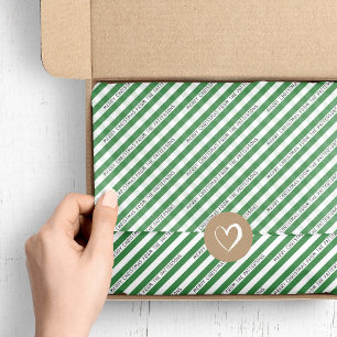 Personalisierte Weihnachtsstreifen Editierbare F Seidenpapier