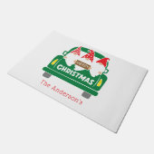 Personalisierte Weihnachtsstürme im Lkw-Urlaub Fußmatte (Schrägansicht)