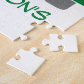 Personalisierte Weihnachtsstürme in Truck Red Gree Puzzle (Seite)