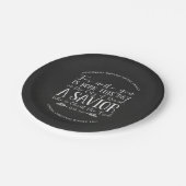 Personalisierte Weihnachtsverse Typografie Pappteller (Schrägansicht)