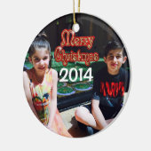 Personalisierte Weihnachtsverzierung 2014 Keramikornament (Links)