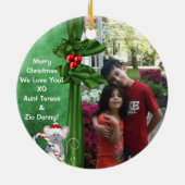 Personalisierte Weihnachtsverzierung 2014 Keramikornament (Hinten)