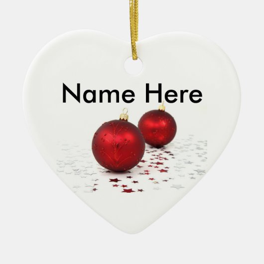 Personalisierte Weihnachtsverzierung Keramik Ornament (Vorne)
