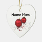 Personalisierte Weihnachtsverzierung Keramik Ornament (Links)
