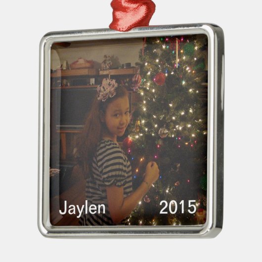 Personalisierte Weihnachtsverzierung Ornament Aus Metall (Links)