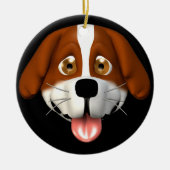 Personalisierte Weihnachtsverzierung von einem Keramik Ornament (Vorne)