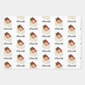 Personalisierte Weihnachtswappenpapierblätter Geschenkpapier Set (Vorderseite 3)