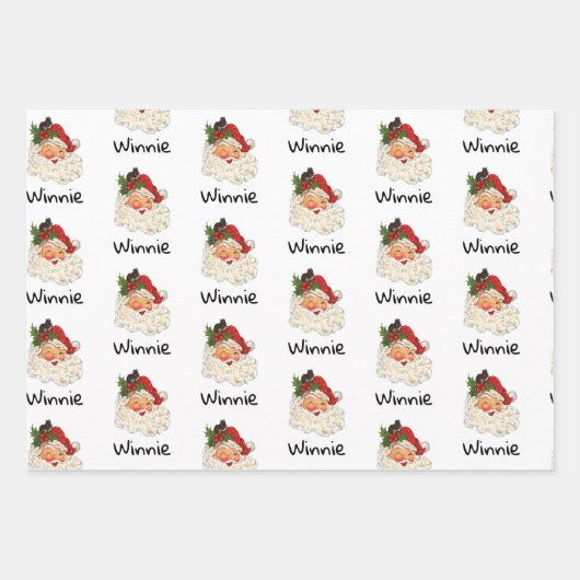 Personalisierte Weihnachtswappenpapierblätter Geschenkpapier Set (Vorderseite 3)