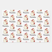 Personalisierte Weihnachtswappenpapierblätter Geschenkpapier Set (Vorderseite 2)