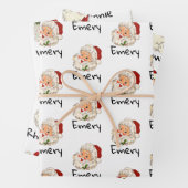 Personalisierte Weihnachtswappenpapierblätter Geschenkpapier Set (Beispiel)