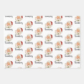 Personalisierte Weihnachtswappenpapierblätter Geschenkpapier Set (Vorderseite)