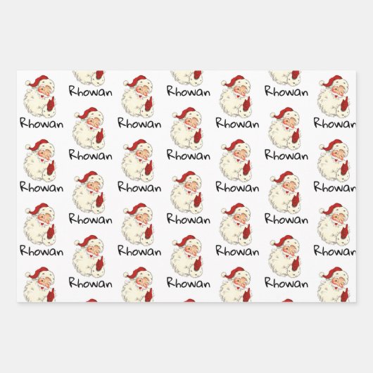 Personalisierte Weihnachtswappenpapierblätter Geschenkpapier Set (Vorderseite 2)