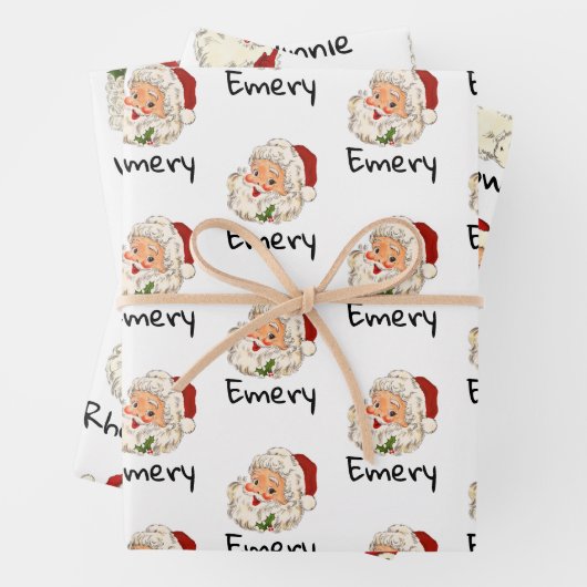 Personalisierte Weihnachtswappenpapierblätter Geschenkpapier Set (Beispiel)