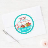 Personalisierte Weihnachtswaren Runder Aufkleber (Umschlag)