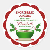Personalisierte Weihnachtswaren Runder Aufkleber (Vorderseite)