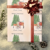 Personalisierte Weihnachtswildfamilie Geschenkpapier