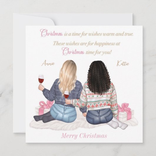 Personalisierte Weihnachtswünsche Card Frohe Weihn Einladung (Vorderseite)