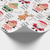 Personalisierte Weihnachtszeichen Geschenkpapier (Ecke)