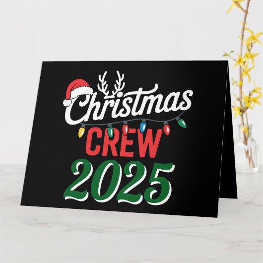 Personalisierte Weihnachtszeit Crew 2025 Weihnacht Karte (Gelbe Blume)