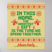 Personalisierte Weihnachtszeit der Familie "Das Be Poster (Vorne)