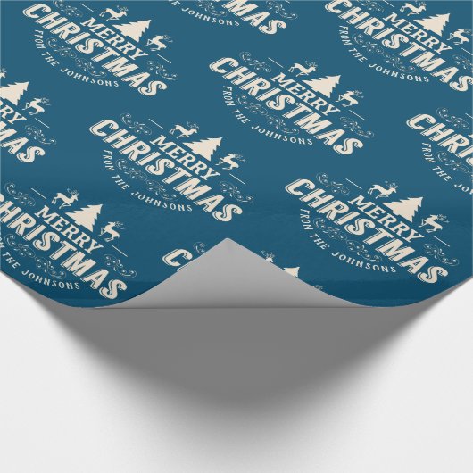 Personalisierte Weihnachtszeit Geschenkpapier (Ecke)