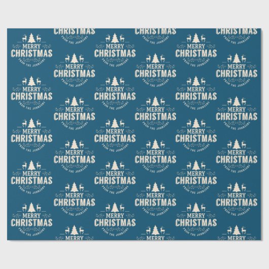 Personalisierte Weihnachtszeit Geschenkpapier (Flach)