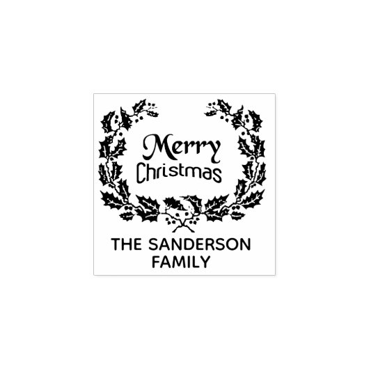 Personalisierte Weihnachtszeit Gummistempel (Prägung)