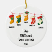Personalisierte Weihnachtszeit mit 5 individuellen Keramik Ornament (Vorne)