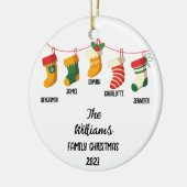 Personalisierte Weihnachtszeit mit 5 individuellen Keramik Ornament (Links)
