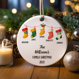 Personalisierte Weihnachtszeit mit 5 individuellen Keramik Ornament