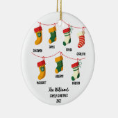 Personalisierte Weihnachtszeit mit 7 individuellen Keramik Ornament (Rechts)