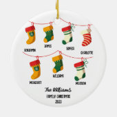 Personalisierte Weihnachtszeit mit 7 individuellen Keramik Ornament (Hinten)