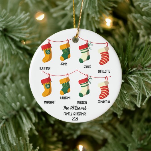 Personalisierte Weihnachtszeit mit 8 individuellen Keramik Ornament (Baum)