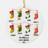 Personalisierte Weihnachtszeit mit 8 individuellen Keramik Ornament (Vorne)