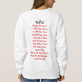 Personalisierte Weihnachtszeit Pandas Langschläfch Sweatshirt (Rückseite)