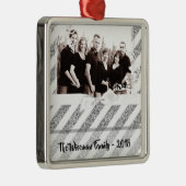 Personalisierte Weihnachtszeit Silv Glitzer FOTO O Ornament Aus Metall (Rechts)