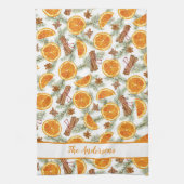 Personalisierte Weihnachtszitrone Geschirrtuch (Vertikal)