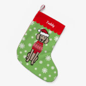 Personalisierte Weimaraner Kleiner Weihnachtsstrumpf (Vorderansicht (hängend))