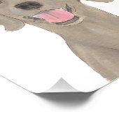 Personalisierte Weimaraner Kunst Fotodruck (Ecke)