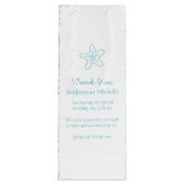 Personalisierte Weinbeutel mit Seesternblauer Gast Geschenktüte Für Weinflaschen (Rückseite)