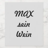 personalisierte weinetikett (Einzelnes Label)