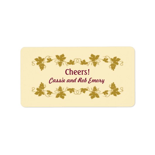 Personalisierte Weinetiketten Adressaufkleber (Vorne)
