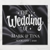 Personalisierte Weinetiketten | Luxuriöse Hochzeit Schaumweinetikett (Einzelnes Label)