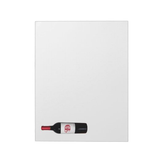 Personalisierte Weinflasche Notepad Notizblock (Rotiert)