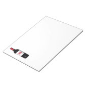Personalisierte Weinflasche Notepad Notizblock (angewinkelt)