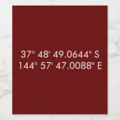 Personalisierte Weinflasche Weinetikett (Einzelnes Label)