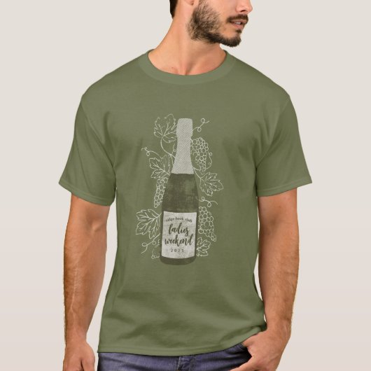 Personalisierte Weinflaschen und Grapevinen T-Shirt (Vorderseite)