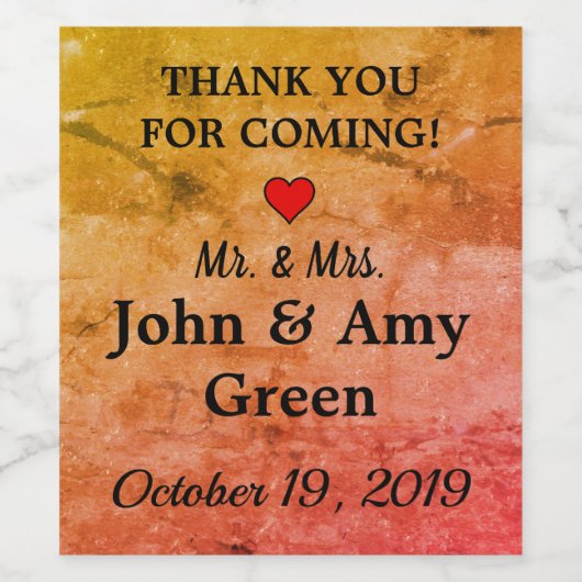 Personalisierte Weinflaschen Weinetikett (Einzelnes Label)