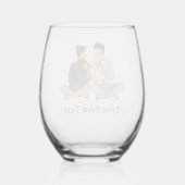 Personalisierte Weingläser Weinglas Ohne Stiel (Rückseite)